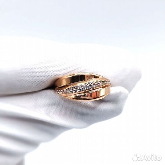 Кольцо с синтетическим камнем Золото