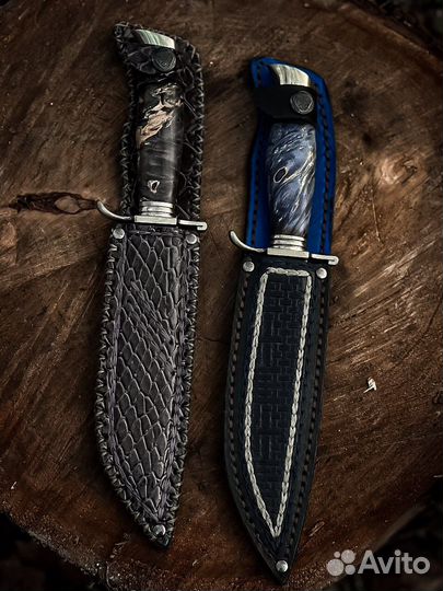 Финка нквд из стали Дамаск