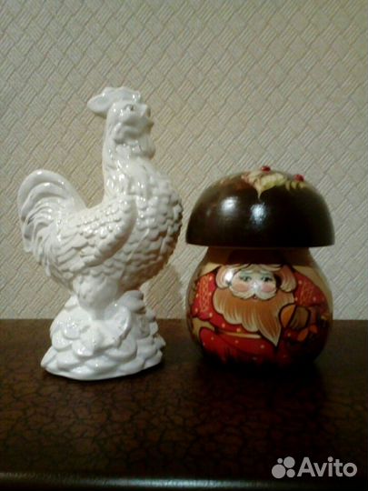 Петушок и гриб копилки сувениры
