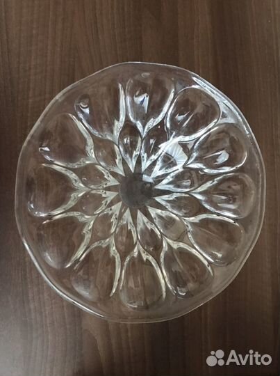 Ваза для фруктов лзхс, хрусталь, Глазки, СССР