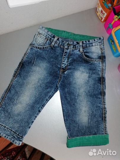Шорты джинсовые на мальчика 8-10 лет