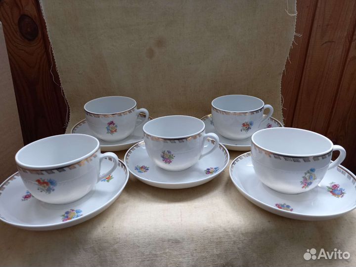 Винтажные чайные пары песочное