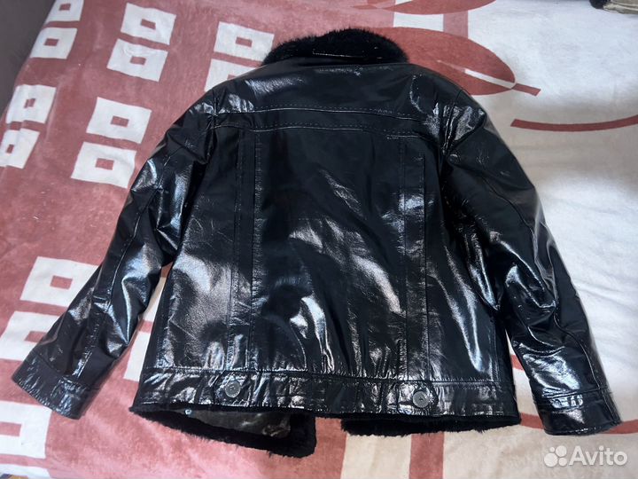 Кожаная куртка с натуральным мехом