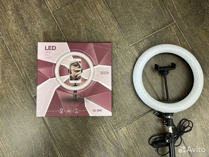 Кольцевая лампа 26 см со штативом