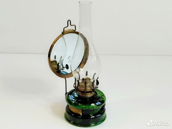 Лампа керосиновая настольная старинная антикварная