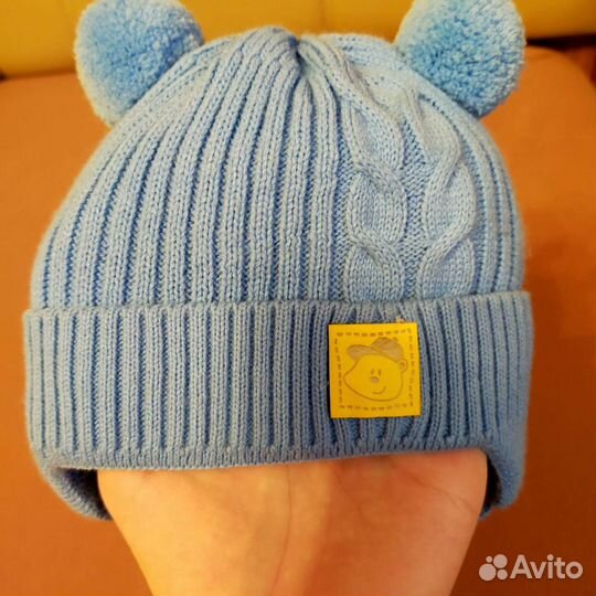 Шапочка для новорожденного зима