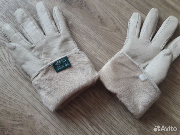Перчатки женские кожаные