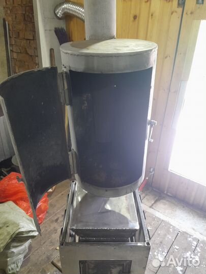 Печка буржуйка с коптильней