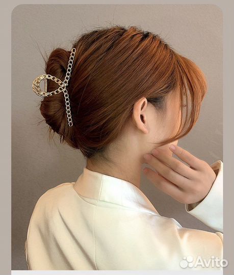 Краб для волос металлический