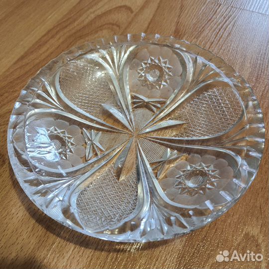 Тарелка хрусталь