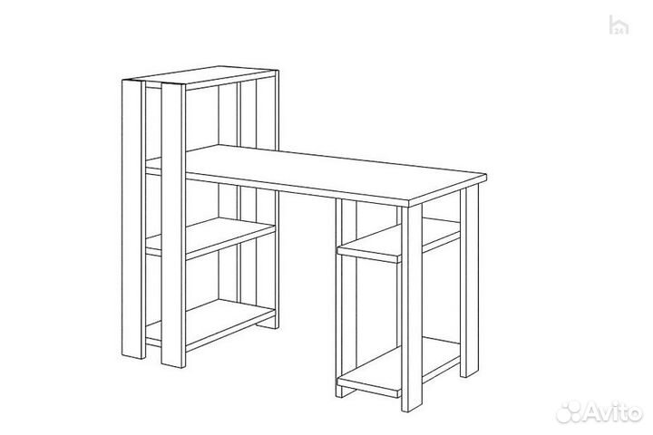 Стол компьютерный Slim стн-110/120 бе