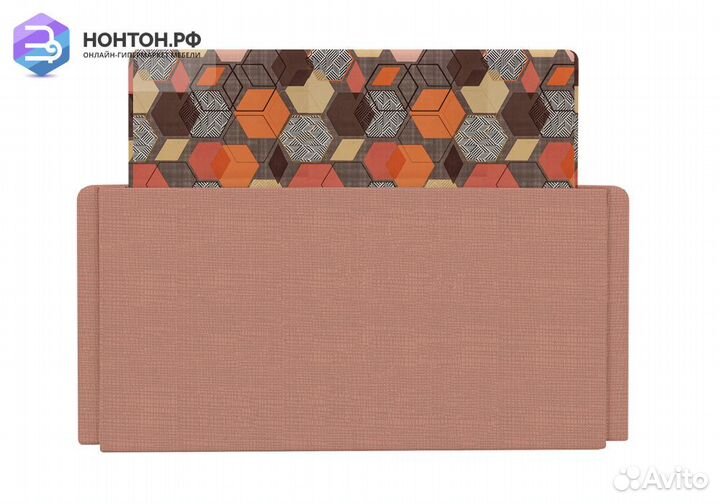 Диван выкатной Виктория-5 с узором розовый