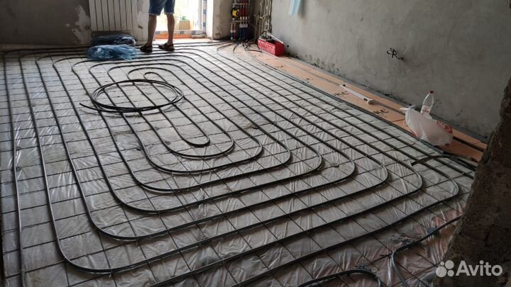 Монтаж отопления, теплых полов, водоснабжения