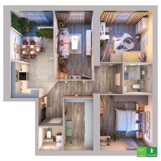 3-к. квартира, 95,4 м², 3/11 эт.