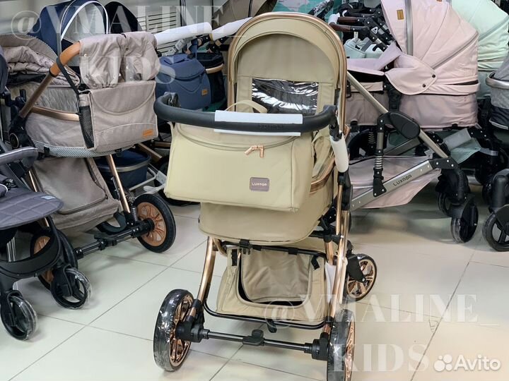 Коляска с рождения эко кожа