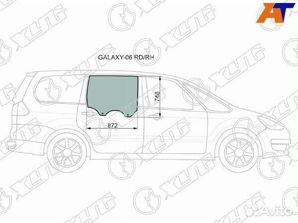 Стекло боковое опускное ford galaxy, ford galaxy 06