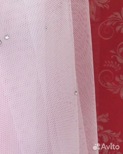 Тюль новая со стразами swarovski Белая