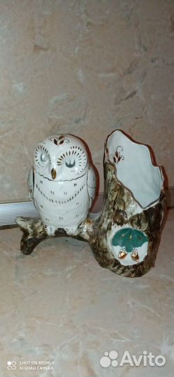 Сова Ваза Карандашница статуэтка Кисловодский