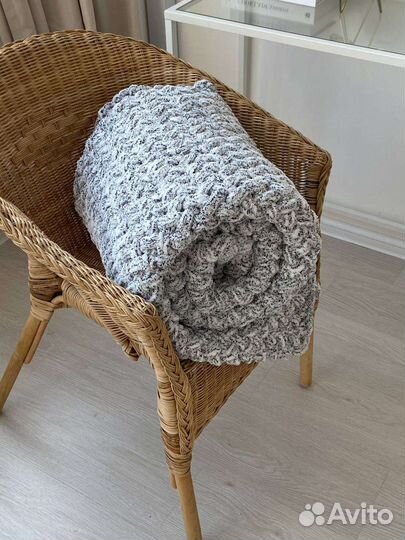 Плед пушистый плюшевый ручной работы Alize Puffy