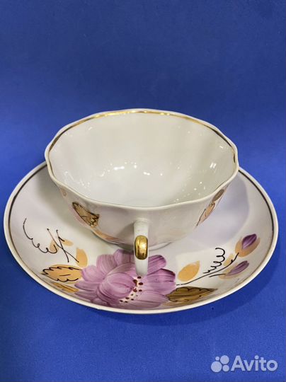 Чайная пара Дулево костяной фарфор