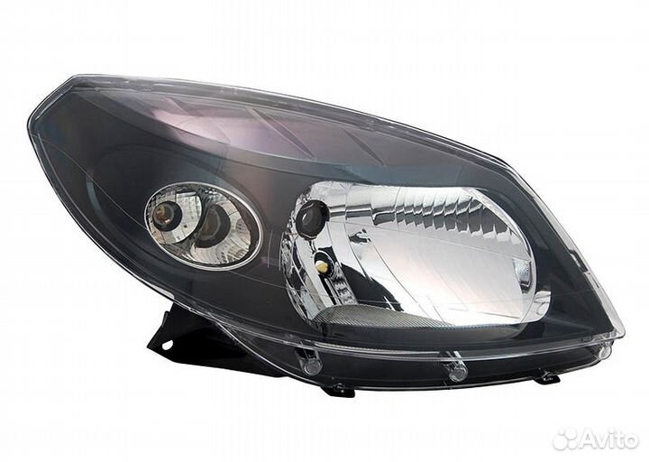 Фара правая Renault Sandero (Черная)