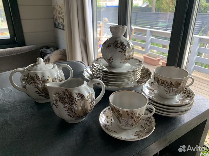 Кофейный сервиз фарфор лфз СССР (неполный)