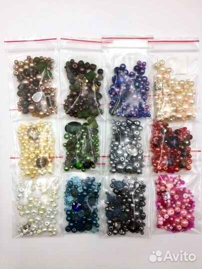 Бусины, жемчуг, бисер для рукоделия