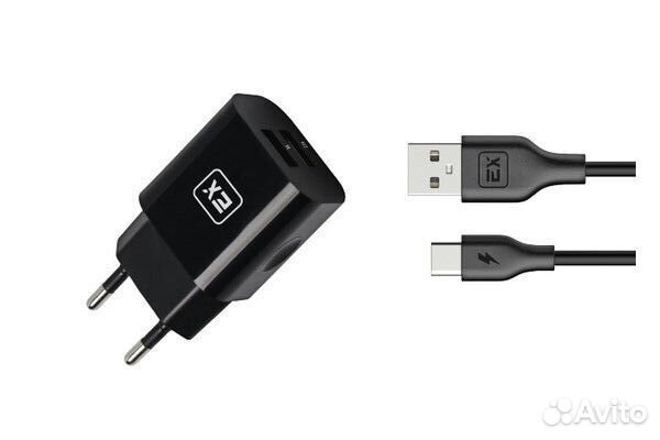 Новая зарядка 2.1 Ампер,кабель Type-C,USB, Exployd