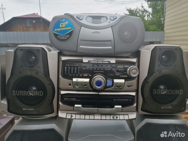 4Муз центра Philips, sharp