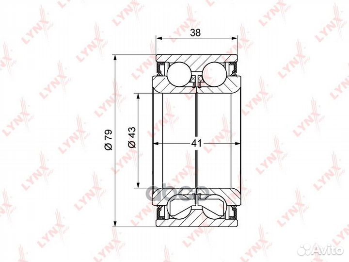 Подшипник ступицы WB1123 lynxauto