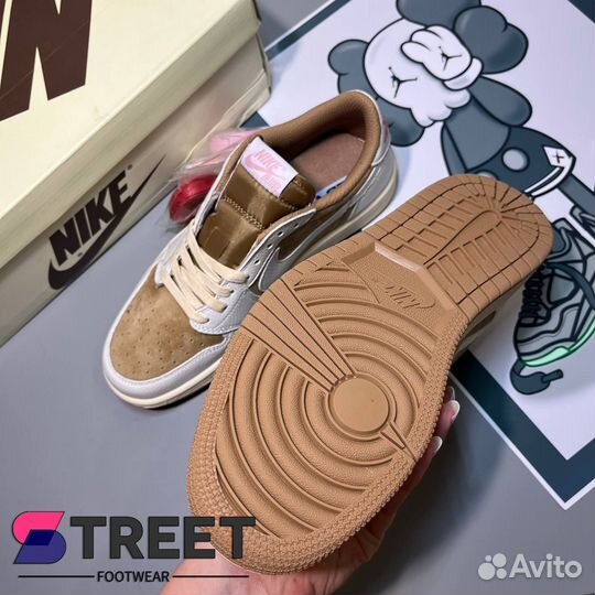 Кроссовки Nike Air Jordan 1 Travis Scott Sail