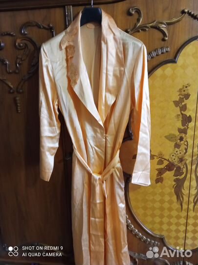 Халат женский длинный шелковый Италия