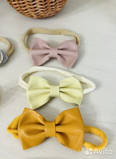 Бантики повязки на голову для малышки