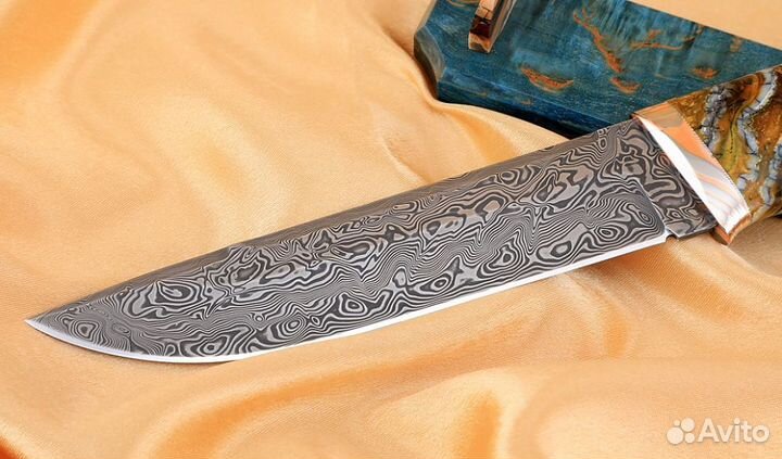 Эксклюзивный Нож Барракуда сталь дамаск нержавеющи