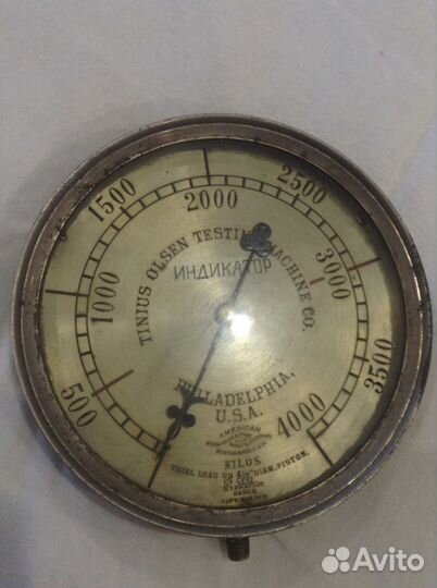 Раритетный американский гидравлический манометр