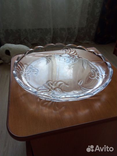 Блюдо большое красивое soga Япония lily стекло