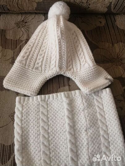 Комплект шапка и снуд детский