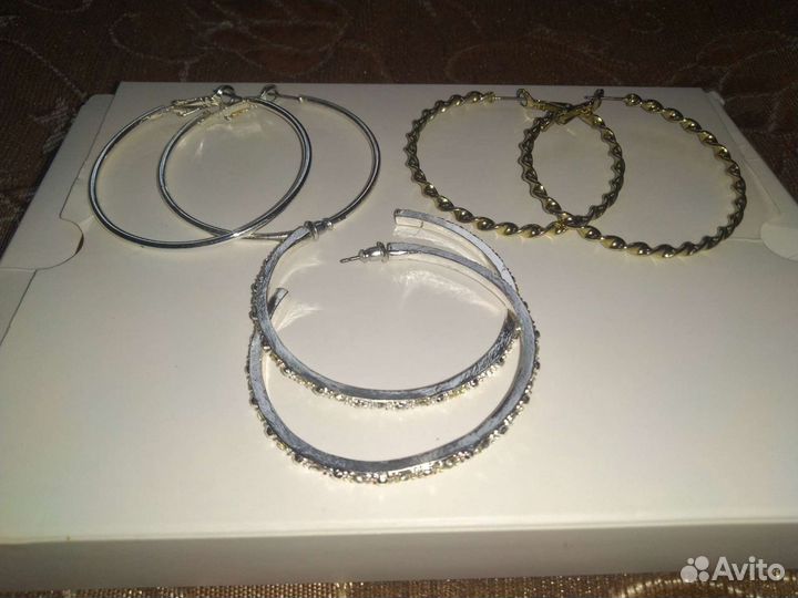 Серьги кольца