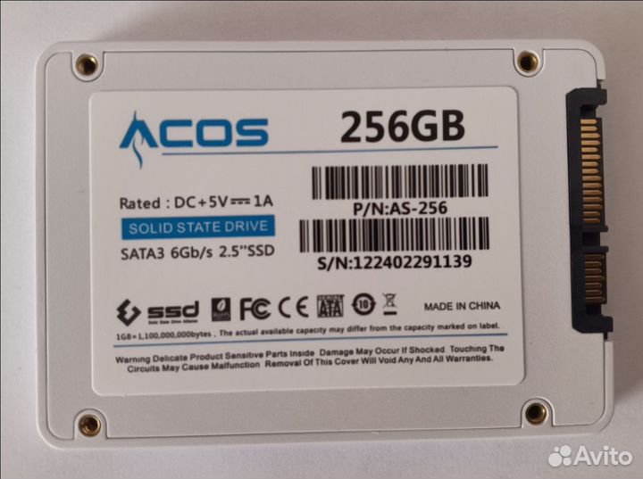 Внутренний SSD диск acos 256 GB
