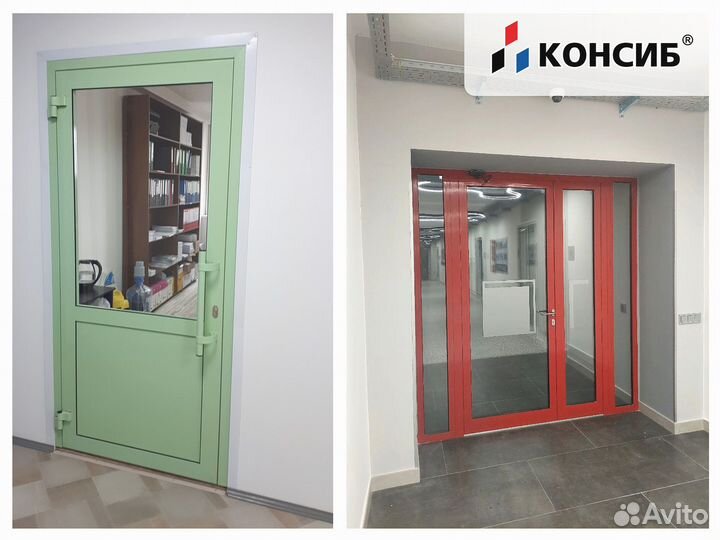 Пвх двери белые, цветные