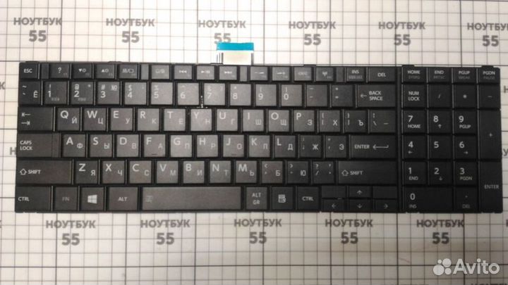 Клавиатура ноутбука Toshiba C850, L850, P850