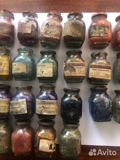 Гуашь антиквариат 1940г