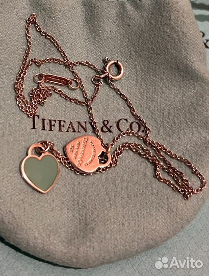 Цепочка с подвеской Tiffany double heart