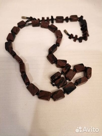Бусы и браслет натуральный камень винтаж