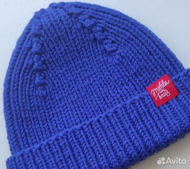 Шапка вязаная ручной работы mishka knits