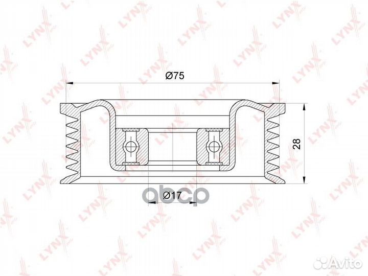 Ролик ремня приводного mazda 2/3 1.3-1.6 03- PB