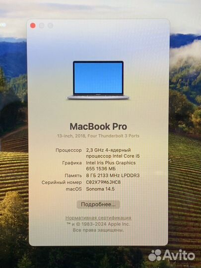 Apple MacBook Pro 13(2018) i5 8/256 GB