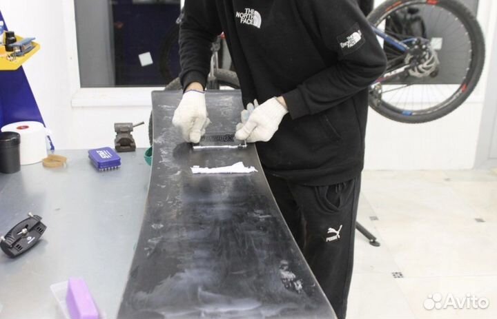 Нанесение парафина, заточка кантов сноуборд/лыжи