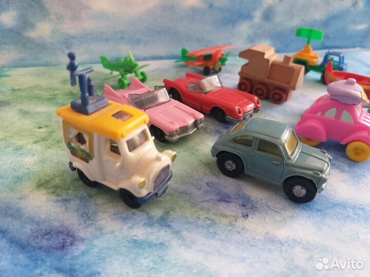Игрушки из киндер сюрприза 90-х транспорт