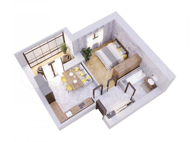 1-к. квартира, 44,8 м², 7/8 эт.